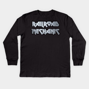 Railroad Mechanic Kids Long Sleeve T-Shirt